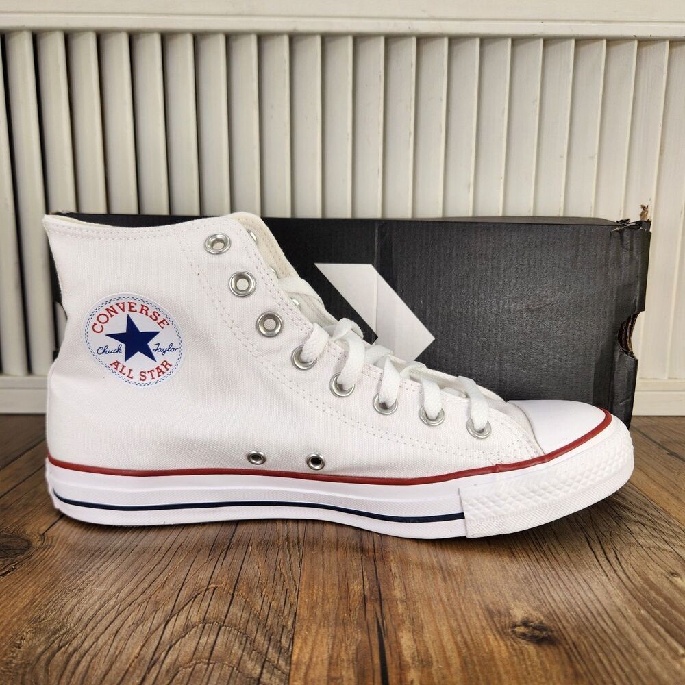 Converse All Star Hi Optical White Sneakers Womens Size 10 Canvas Chucks M7650